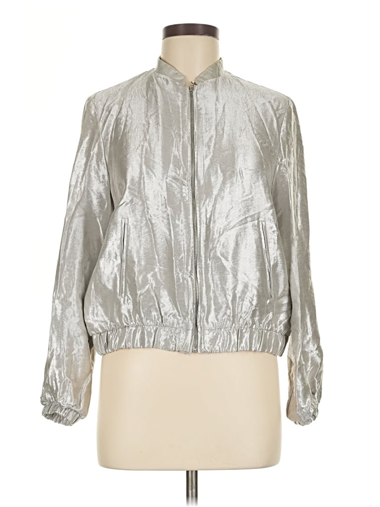 Pre-owned Zara Basic Jacket In Silver