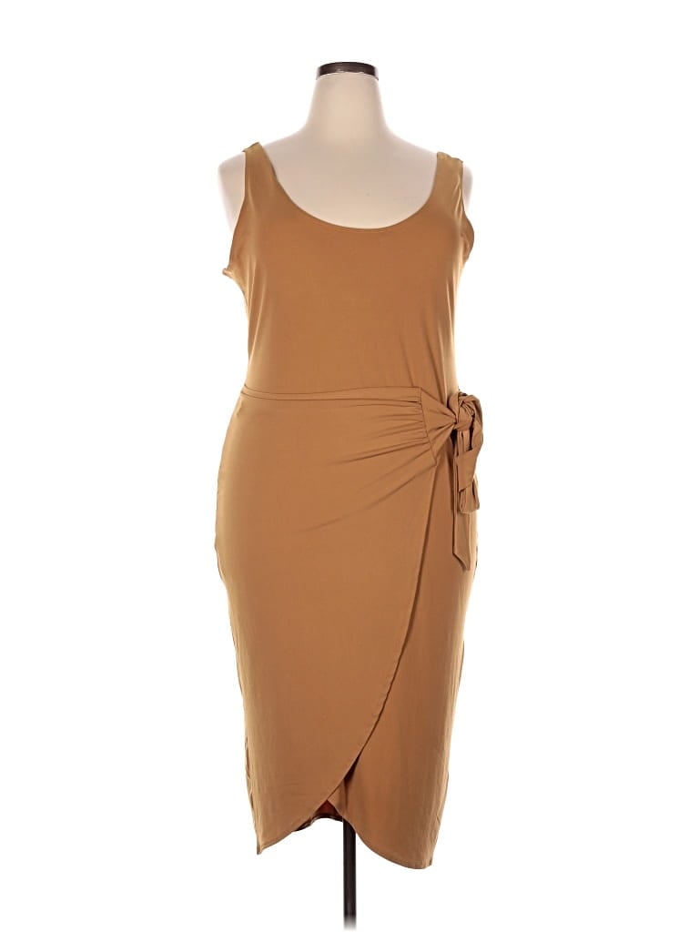 Pre-owned Forever 21 Plus Casual Dress In Brown