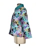 The Magic Scarf Co. 100% Polyester Print Teal Blue Jacket Size Sm - Lg - photo 5