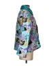 The Magic Scarf Co. 100% Polyester Print Teal Blue Jacket Size Sm - Lg - photo 4