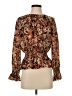 Victor Alfaro Collective 100% Polyester Brown Long Sleeve Blouse Size XS - photo 1