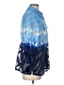 Allison Daley 100% Polyester Print Blue 3/4 Sleeve Blouse Size 10 (petite) - photo 4