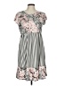 Lilypad Print Gray Casual Dress Size L - photo 1