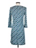 Ann Taylor LOFT Paisley Blue Casual Dress Size 4 - photo 2