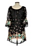 Rachel Kate 100% Polyester Black 3/4 Sleeve Blouse Size S - photo 2