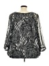 Avenue Studio 100% Polyester Silver Black 3/4 Sleeve Blouse Size 30 - photo 2