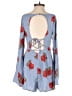 Urban Outfitters 100% Polyester Floral Blue Romper Size S - photo 2