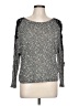 DressBarn Silver Long Sleeve Top Size L (petite) - photo 1