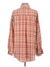 C+D+M Collection 100% Polyester Plaid Orange Long Sleeve Blouse Size S - photo 2