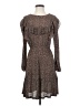 MNG 100% Polyester Animal Print Brown Casual Dress Size 4 - photo 1