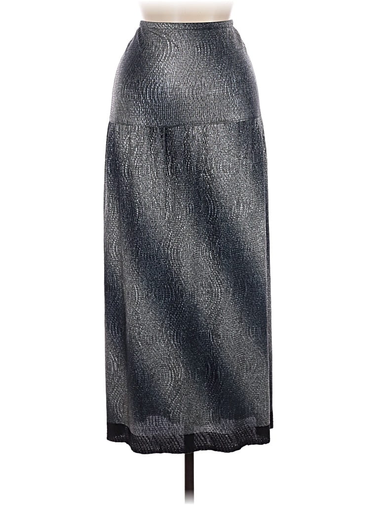 Assorted Brands Denim Skirt In Silver