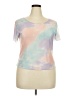 Shein Tie-dye Pink Short Sleeve Top Size 2X - photo 1