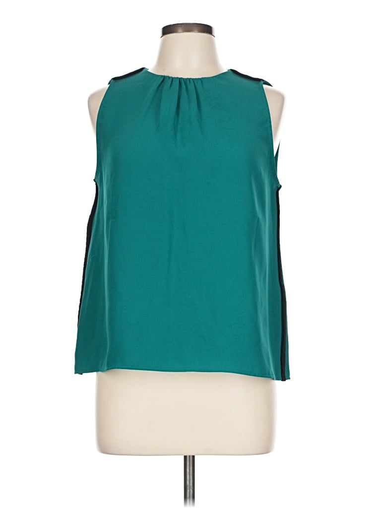 Pre-owned Zara Basic Sleeveless Blouse In Blue
