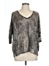 VS Tee Shop Animal Print Gray 3/4 Sleeve T-Shirt Size L - photo 1