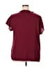 Shein Curve 100% Polyester Burgundy Short Sleeve Blouse Size 18 Plus (3) - photo 2