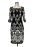 Sandra Darren Graphic Black Casual Dress Size 8 - photo 1