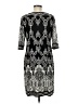 Sandra Darren Graphic Black Casual Dress Size 8 - photo 2