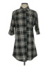 Amang NY Black 3/4 Sleeve Button-Down Shirt Size S - photo 1