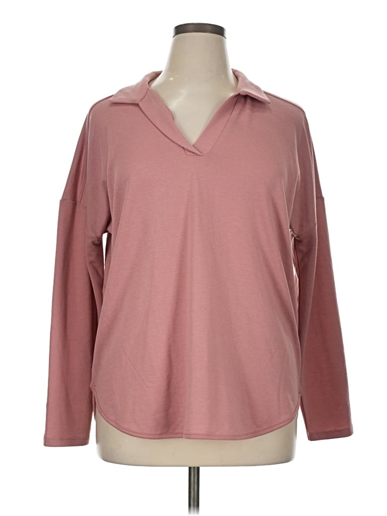Pre-owned Cupio Long Sleeve Polo Shirt In Pink