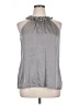 Fred David 100% Polyester Silver Sleeveless Blouse Size XL - photo 1