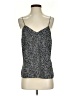 Nine West 100% Polyester Silver Black Tank Top Size S - photo 1