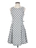 Assorted Brands Polka Dots White Cocktail Dress Size XS - photo 1