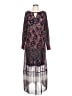 CAbi 100% Polyester Paisley Burgundy Blue Casual Dress Size L - photo 1