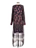 CAbi 100% Polyester Paisley Burgundy Blue Casual Dress Size L - photo 2