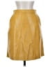 Zara Basic Yellow Gold Faux Leather Skirt Size XS - photo 1