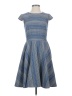 The Letter 100% Polyester Chevron-herringbone Blue Casual Dress Size S - photo 1