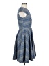 The Letter 100% Polyester Chevron-herringbone Blue Casual Dress Size S - photo 4