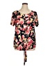 Elizabeth Floral Black Short Sleeve T-Shirt Size XL (estimated) - photo 1