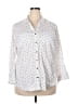 C.D. Daniels Polka Dots White 3/4 Sleeve Button-Down Shirt Size 2X - photo 1