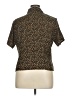 Anna 100% Polyester Animal Print Brown Short Sleeve Blouse Size XL - photo 2