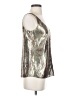 J.Crew Metallic Silver Sleeveless Top Size 00 - photo 4