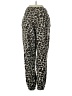 Lou & Grey Animal Print Black Casual Pants Size XS - photo 2