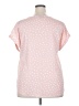 Bold Elements 100% Polyester Polka Dots Pink Short Sleeve Blouse Size XXL - photo 2