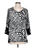 Erin London Black 3/4 Sleeve Blouse Size L - photo 1