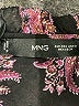 MNG 100% Polyester Paisley Black Purple Cocktail Dress Size 0 - photo 3