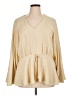 Daytrip Tan Long Sleeve Blouse Size XL - photo 1