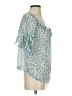 Max Studio 100% Polyester Blue 3/4 Sleeve Blouse Size XS - photo 4