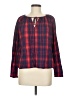 Gap 100% Cotton Plaid Red Long Sleeve Blouse Size M - photo 1
