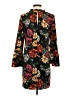 fleur bleue 100% Polyester Print Black Casual Dress Size 4 - photo 2
