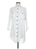 Unbranded White 3/4 Sleeve Button-Down Shirt Size M - photo 1
