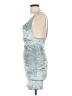 Unbranded 100% Polyester Metallic Silver Cocktail Dress Size L - photo 5
