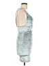 Unbranded 100% Polyester Metallic Silver Cocktail Dress Size L - photo 4