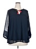 Ryan Wythe 100% Polyester Blue 3/4 Sleeve Blouse Size 2X - photo 1