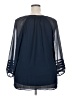 Ryan Wythe 100% Polyester Blue 3/4 Sleeve Blouse Size 2X - photo 2
