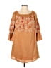 Ivy 100% Polyester Tan Orange Casual Dress Size S - photo 1