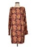 Ann Taylor LOFT 100% Polyester Paisley Brown Casual Dress Size S - photo 1